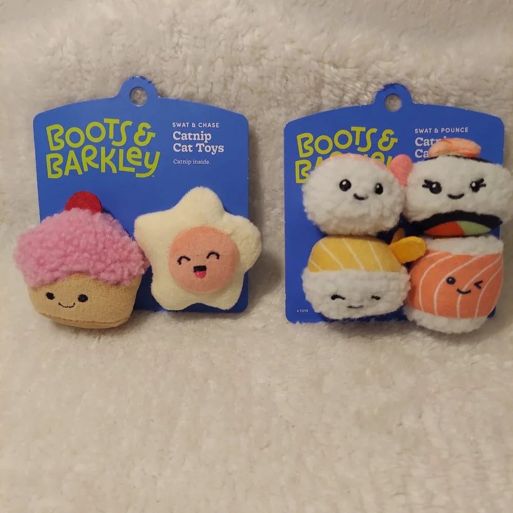 NWT Boots & Barkley Catnip Toys Lot of 6 Pet Play Set
